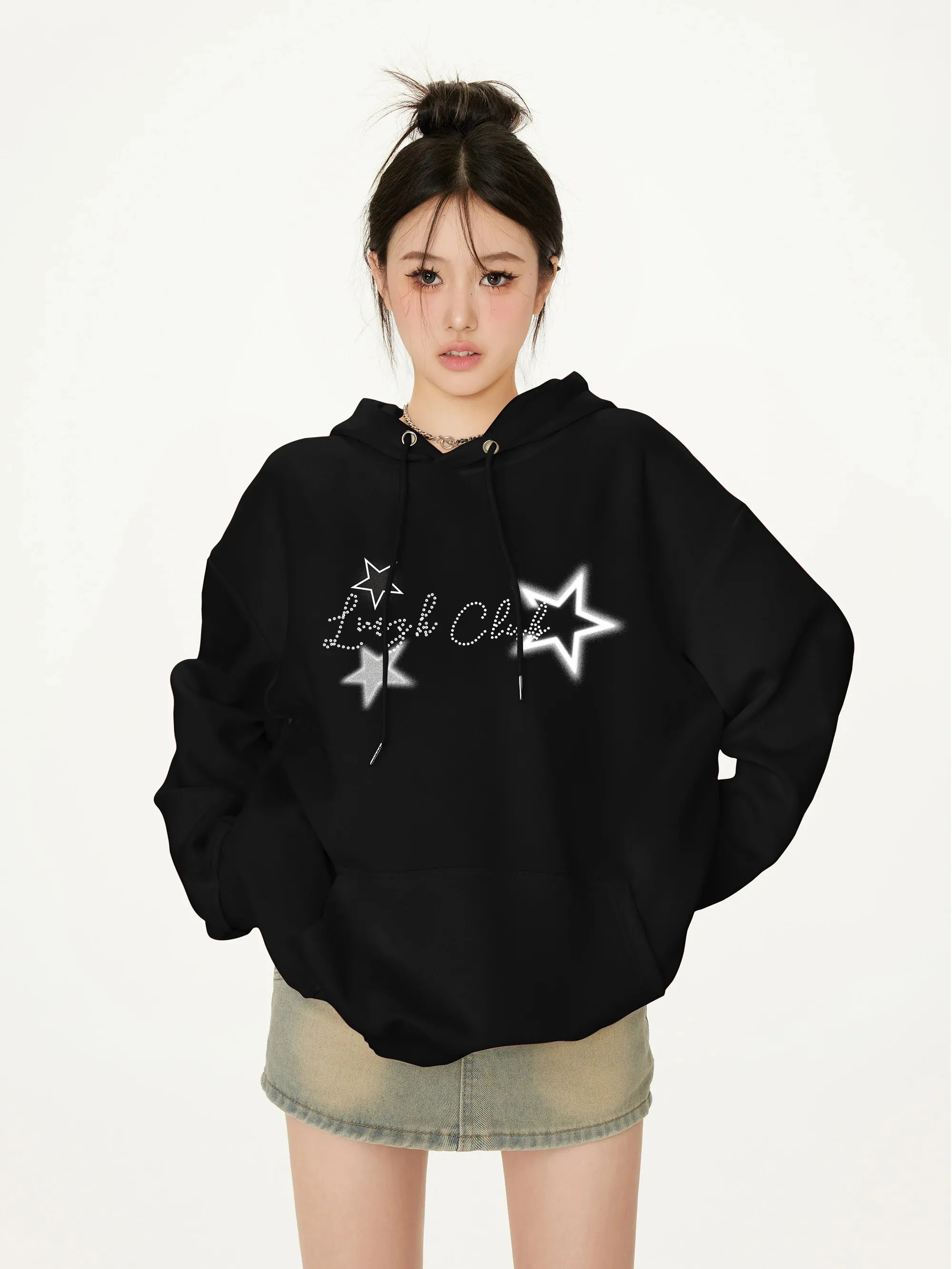 Y2K Aesthetic Vintage Loose Graphic Retro Streetwear Hoodie