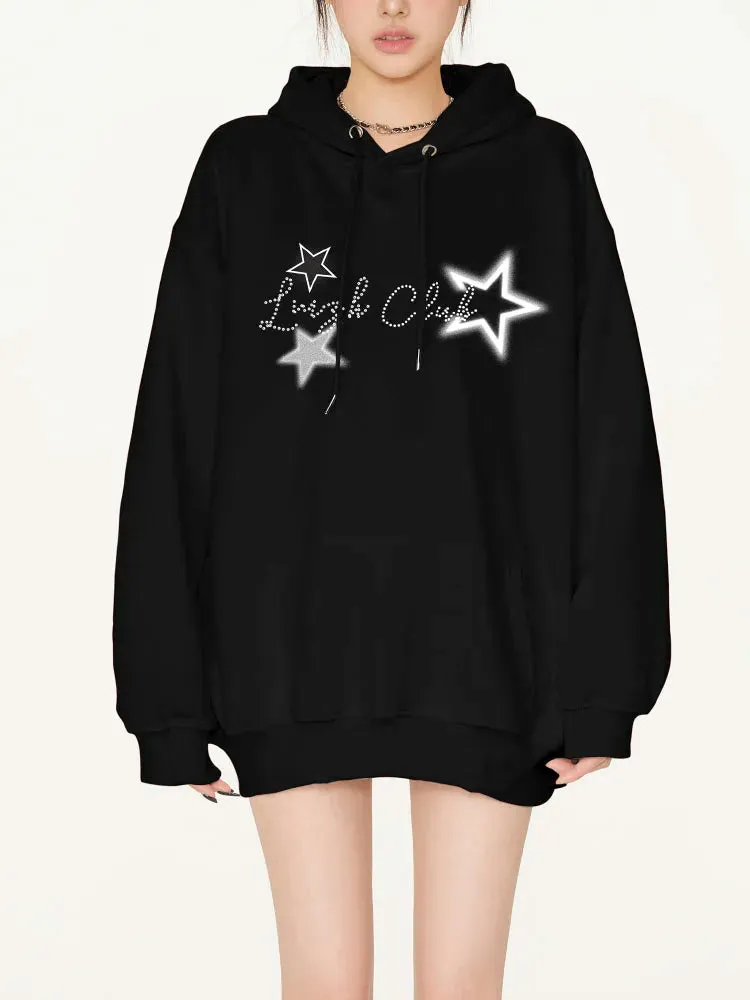 Y2K Aesthetic Vintage Loose Graphic Retro Streetwear Hoodie